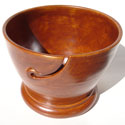 Yarn Bowl::original shape, brown glazed