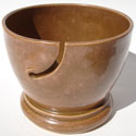Yarn Bowl::original shape, verdigris bronze glazed