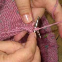 Hands knitting