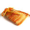 Tiny handspun handknit bag